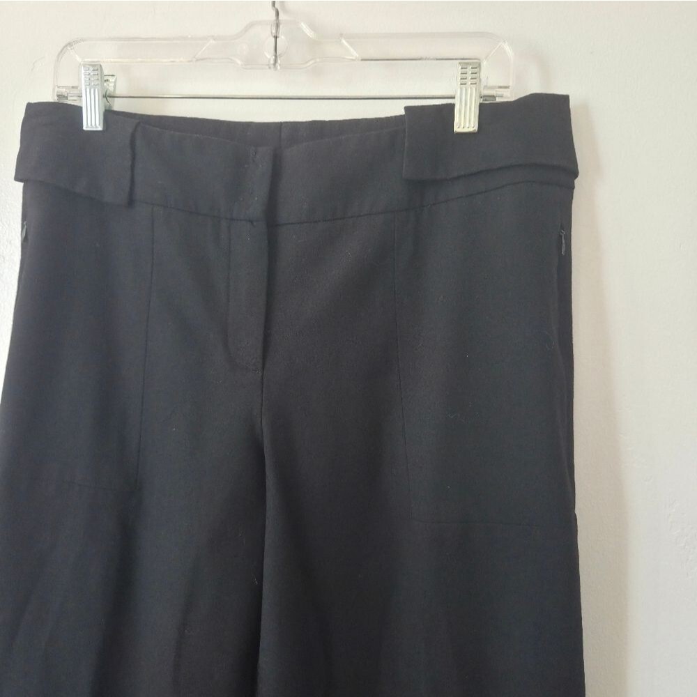AKRIS Bergdorf Goodman Black Wool Dress Pants Women Size 12 Retro Minimalist - Picture 7 of 10